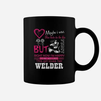 Welder Wife Girlfriend Gift This Girl Loves Her Welder Wifey Coffee Mug - Seseable