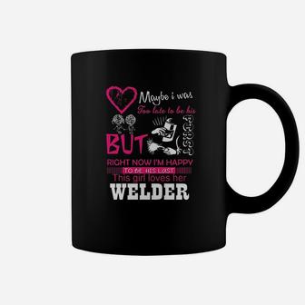 Welder Wife Girlfriend Gift This Girl Loves Her Welder Wifey Coffee Mug - Seseable