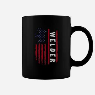 Welding American Welder Flag Usa Funny Gift Coffee Mug - Seseable