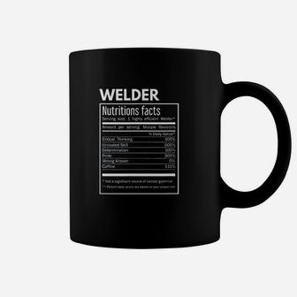 Welding Gift Welder Funny Nutrition Facts Coffee Mug - Seseable