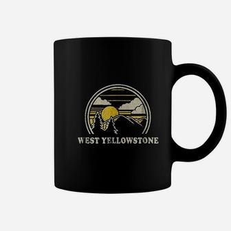 West Yellowstone Montana Vintage Hiking Mountains Coffee Mug - Seseable