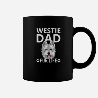 Westie Dad Fur Life Dog Fathers Day Gift Pun Puppy Coffee Mug - Seseable