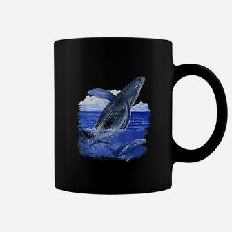 Whale With Baby Whale Sea Life Ocean Water Gift Coffee Mug - Seseable