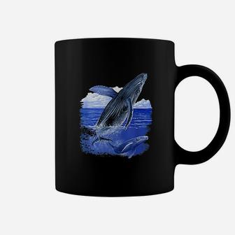 Whale With Baby Whale Sea Life Ocean Water Gift Coffee Mug - Seseable