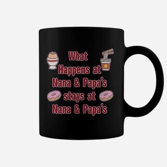 What Happens At Nana And Papas Stays Coffee Mug - Seseable