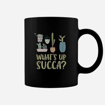 What Up Succa Funny Succulent Plants Cactus Coffee Mug - Seseable