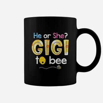 What Will It Bee Gender Reveal He Or She Gigi To Bee Grandma Coffee Mug - Seseable