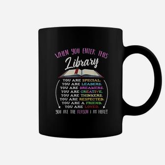 When You Enter This Library Reading Book Worms Reader Quotes Coffee Mug - Seseable