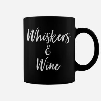 Whiskers And Wine Cat Mother Lover Pet Owner Cute Coffee Mug - Seseable