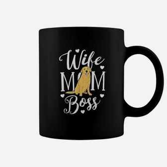 Wife Mom Boss Dog Coffee Mug - Seseable