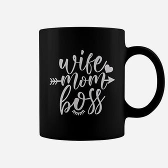 Wife Mom Boss Mother Day Varsity Coffee Mug - Seseable