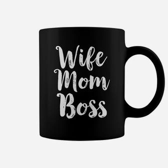 Wife Mom Boss Mothers Day Gift Mommy Mama Momma Coffee Mug - Seseable