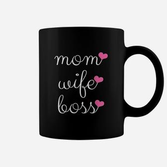 Wife Mom Boss, Wifey Coffee Mug - Seseable