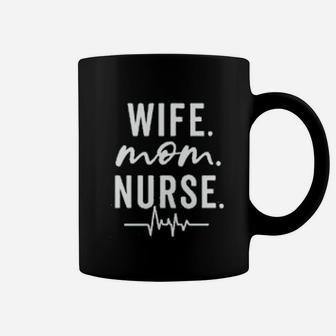 Wife Mom Nurse Funny Letter Mothers Day Coffee Mug - Seseable