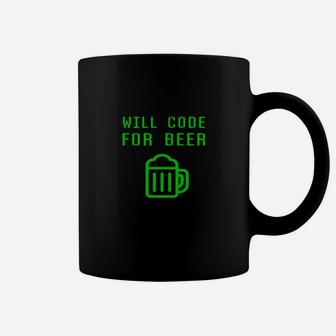Will Code For Beer Funny Computer Programming Coder T-shirt Coffee Mug - Seseable