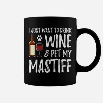 Wine And Mastiff For Mastiff Dog Mom Coffee Mug - Seseable