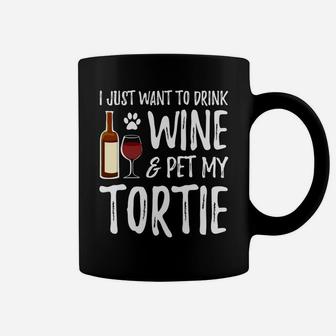 Wine And Tortie For Tortie Cat Mom Coffee Mug - Seseable