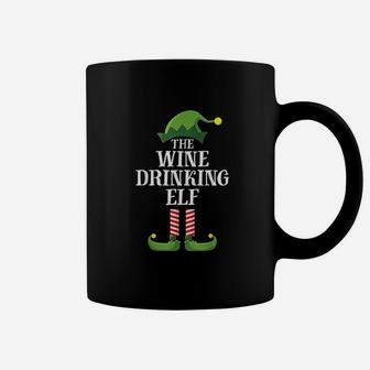 Wine Drinking Elf Matching Family Group Christmas Pajama Coffee Mug - Seseable
