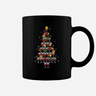 Wine Glass Christmas Tree Funny Holiday Gift Coffee Mug - Seseable