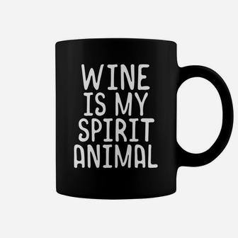 Wine Is My Spirit Animal Funny Gifts For Dad Husband Tee Coffee Mug - Seseable