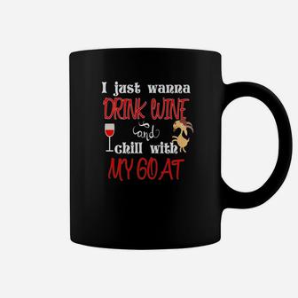 Wine Lover Goat Mom Dad Crazy Goat Farmer Lady Gift Coffee Mug - Seseable