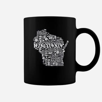 Wisconsin Home State I Love Wisconsin Vintage Coffee Mug - Seseable