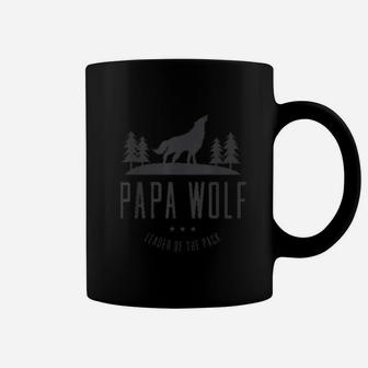 Wolf Pack Family Dad Papa Wolf Coffee Mug - Seseable
