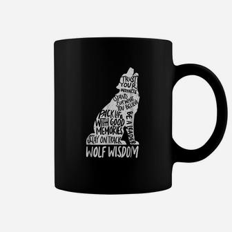 Wolf Wisdom Inspirational Wolves Motivational Advice Coffee Mug - Seseable
