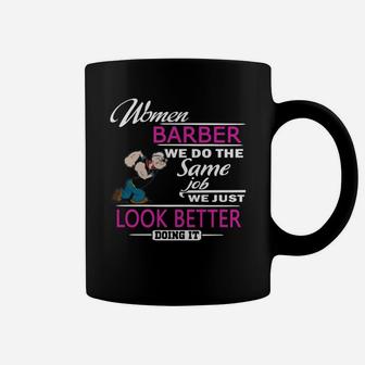 Women Barber Tshirt Coffee Mug - Seseable
