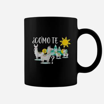 Women Llama Como Te Llamas Funny Spanish Teacher Gift Coffee Mug - Seseable