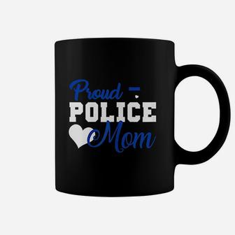 Women Proud Police Mom Thin Blue Line Police Officer Mom Coffee Mug - Seseable