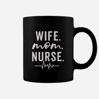 Women Wife Mom Nurse Funny Letter Moms Gift Nurse Coffee Mug - Seseable
