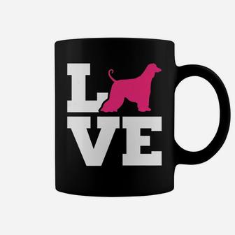 Womens Afghan Hound Dog Mom Womens Fitted Love Coffee Mug - Seseable