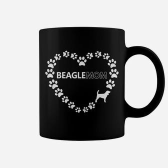 Womens Beagle Mom Dog Heart Shaped Paw Gift Coffee Mug | Seseable CA