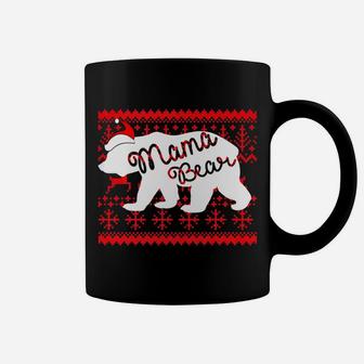 Womens Christmas Papa Bear Mama Bear Ugly Christmas Coffee Mug - Seseable
