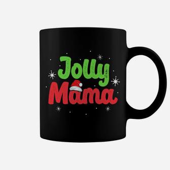 Womens Jolly Mama Women Christmas Mom Mother Xmas Gift Coffee Mug - Seseable