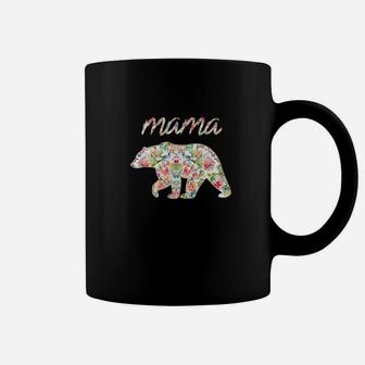 Womens Mama Bear Floral Mama Bear Floral Coffee Mug - Seseable