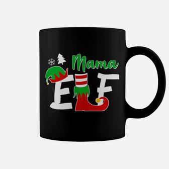 Womens Mama Elf Christmas Family Matching Coffee Mug - Seseable