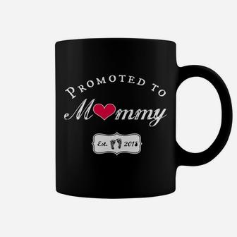Womens New Mom 2018 Promoted Mommy Heart Love Coffee Mug | Seseable CA