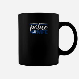 Womens Police Wife By Thin Blue Line Family Coffee Mug - Seseable