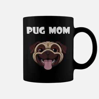Womens Pug Mom For Women Pug Lovers Coffee Mug - Seseable