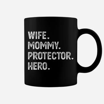 Womens Wife Mommy Protector Hero Mother Gift Cute Mom Gift Coffee Mug - Seseable