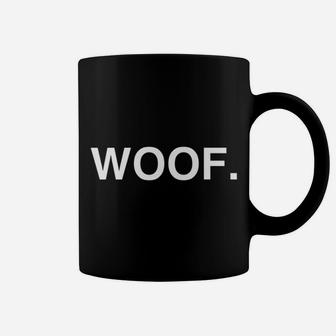 Woof Funny Minimalist Dog Lover Gift Coffee Mug - Seseable