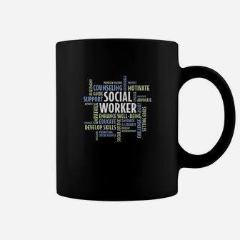 Words Lcsw Social Work Month Gift For Social Worker Coffee Mug - Seseable