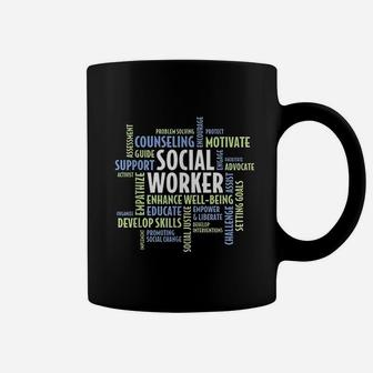 Words Social Work Month Gift For Social Worker Coffee Mug - Seseable
