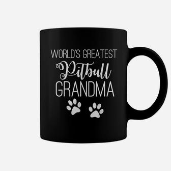 World Greatest Pitbull Grandma Love My Dog Paw Coffee Mug - Seseable
