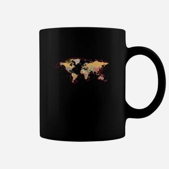 World Is A Cat Playing With Australia Cute Map Globe Coffee Mug - Seseable
