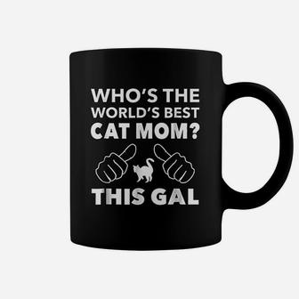 Worlds Best Cat Mom Coffee Mug - Seseable