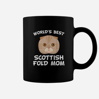 Worlds Best Scottish Fold Mom Cat Owner Coffee Mug - Seseable