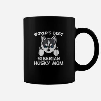 Worlds Best Siberian Husky Mom Dog Owner Coffee Mug - Seseable